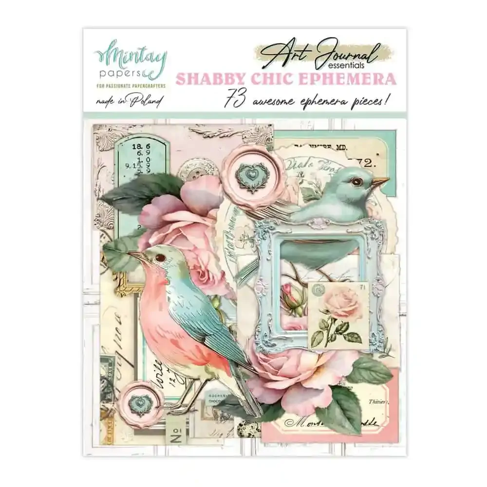 Mintay Papers Shabby Chic Ephemera - Art Journal Essentials
