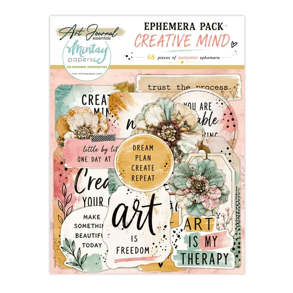 Mintay Papers Creative Mind Ephemera - Art Journal Essentials