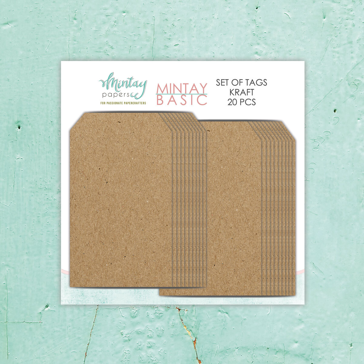 Mintay Papers Basic Set of Kraft Tags 20 Pieces