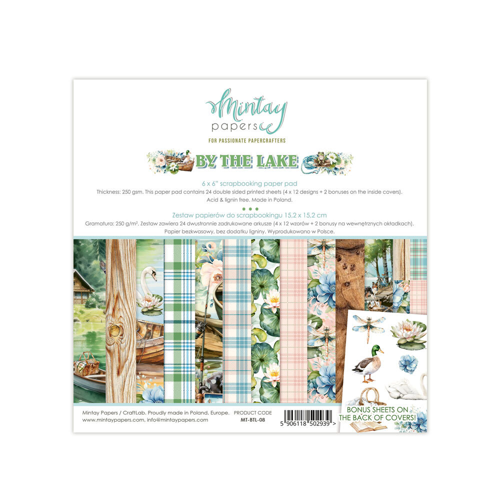 Mintay Papers 6x6 Papers 240gsm 24 Sheets By The Lake