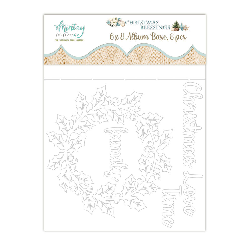 Mintay Papers 6x8 Chipboard Album Base Christmas Blessings
