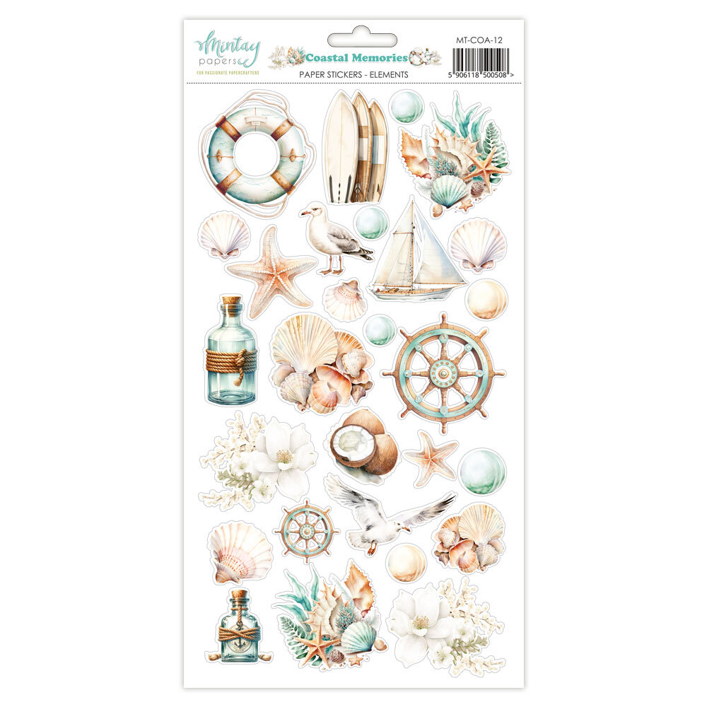Mintay Papers 6x12 Stickers Sheet Coastal Memories