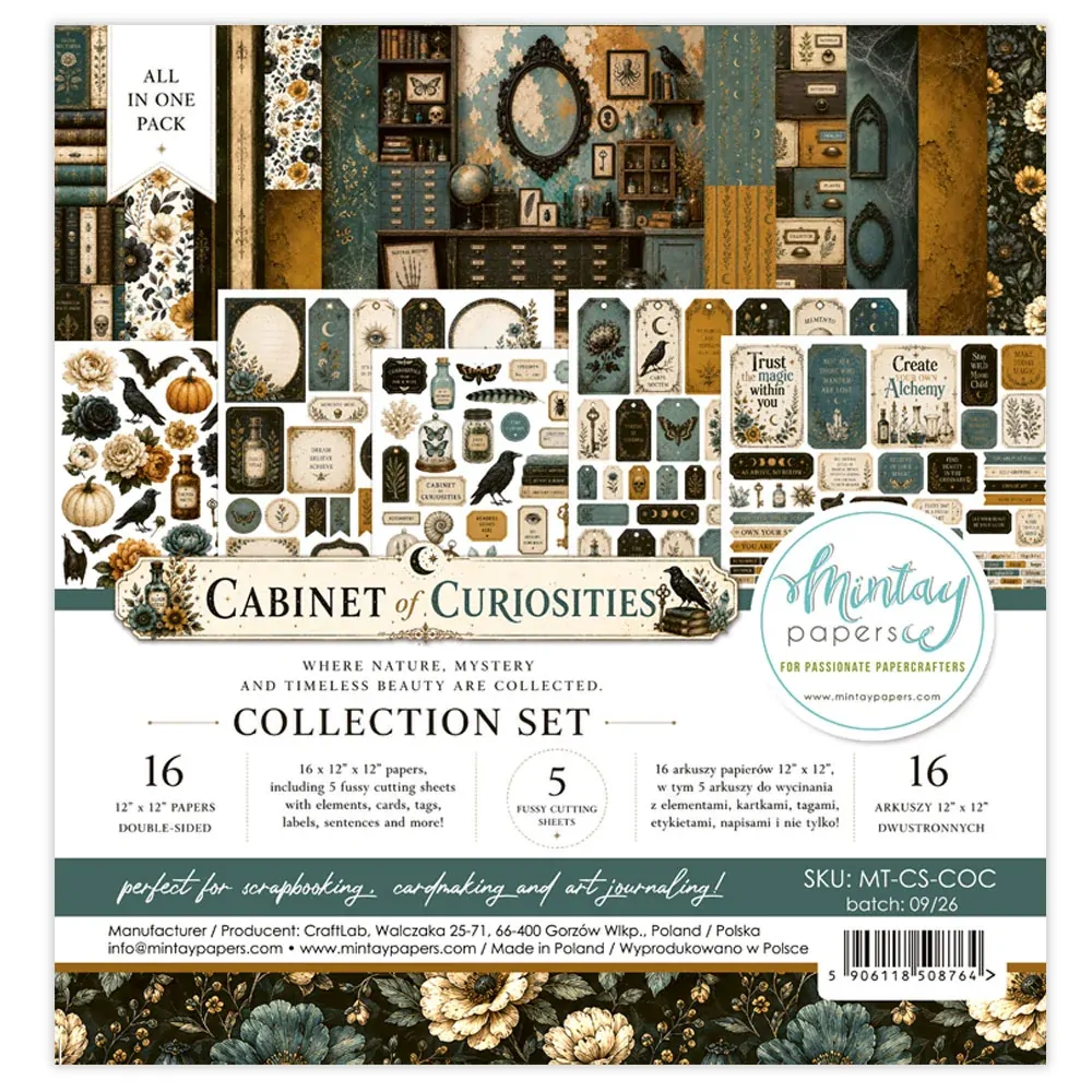 Mintay Papers 12x12 Collection Set - Cabinet of Curiosities