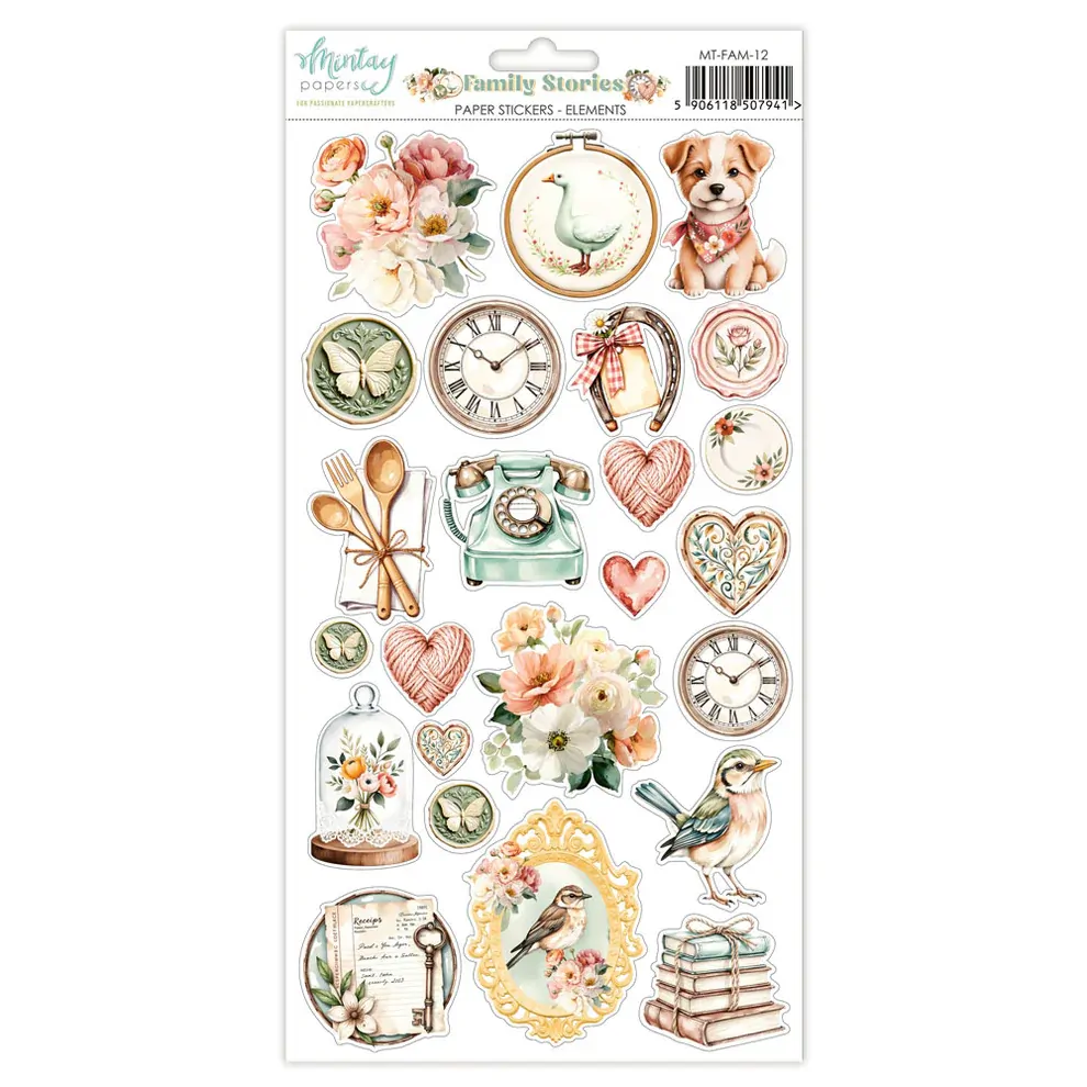 Mintay Papers 6x12 Stickers Sheet Family Stories
