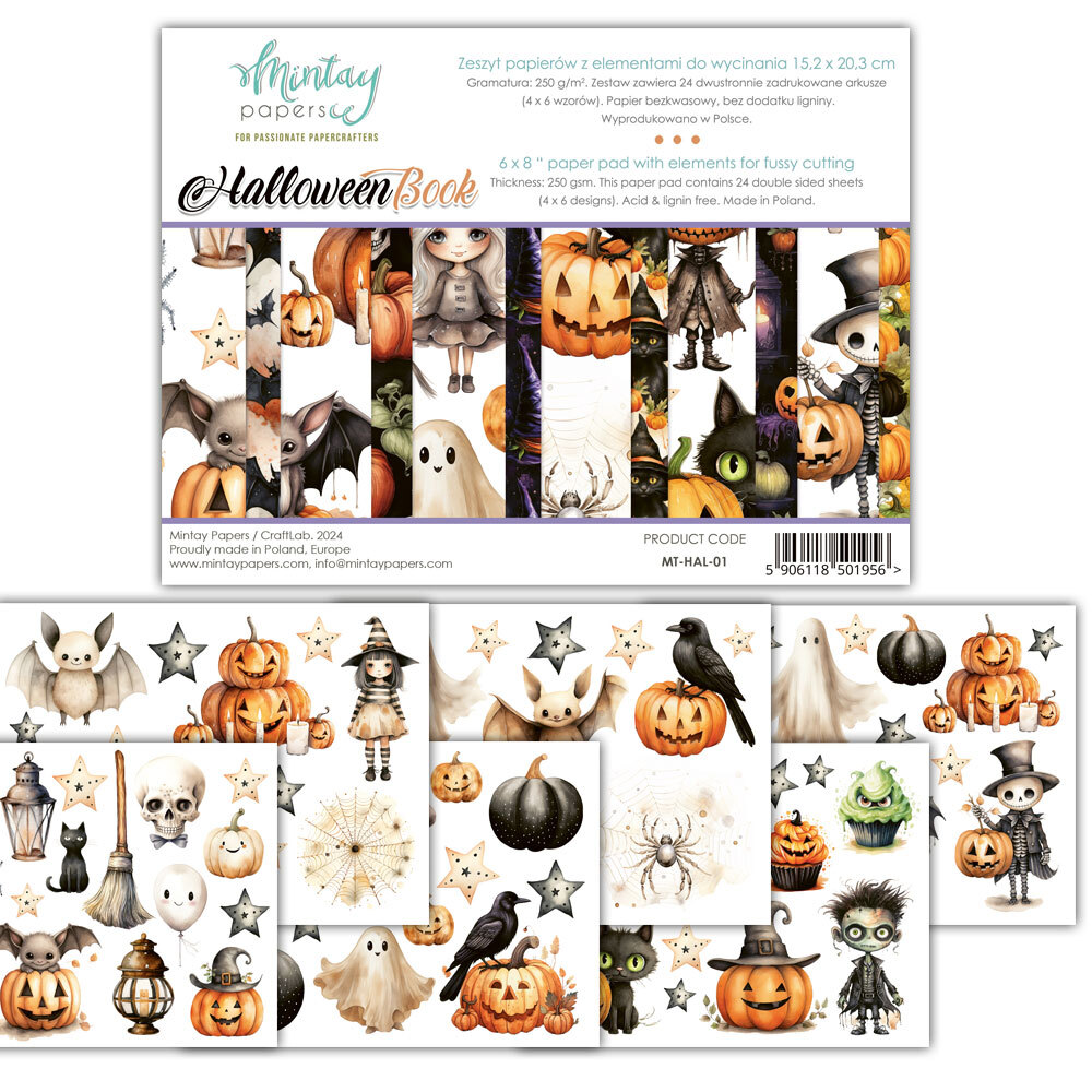 Mintay Papers 6x8 Booklets 240gsm 24 Sheets - Halloween