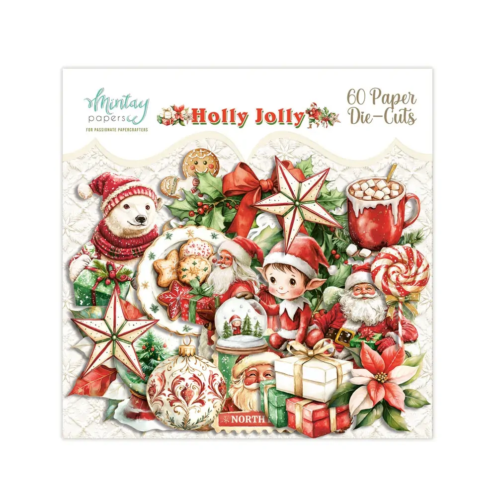 Mintay Papers Die Cuts 60/Pkg Holly Jolly