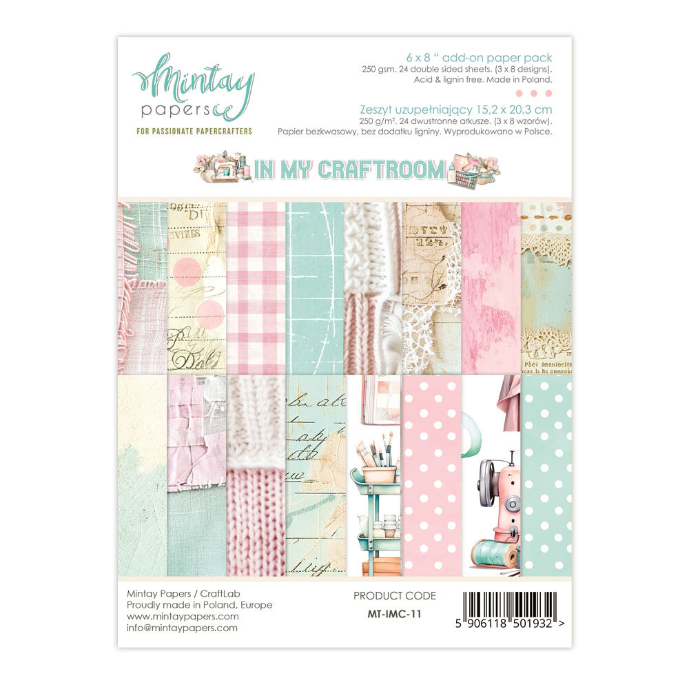 Mintay Papers 6x8 Add-on Paper Pack 240gsm 24 Sheets In My Craft Room