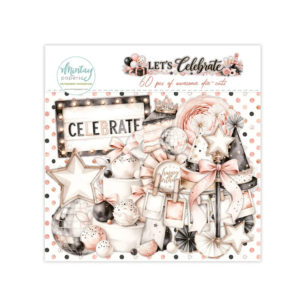 Mintay Papers Die Cuts 60/Pkg Let's Celebrate