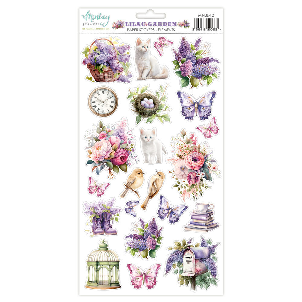 Mintay Papers 6x12 Stickers Sheet Lilac Garden