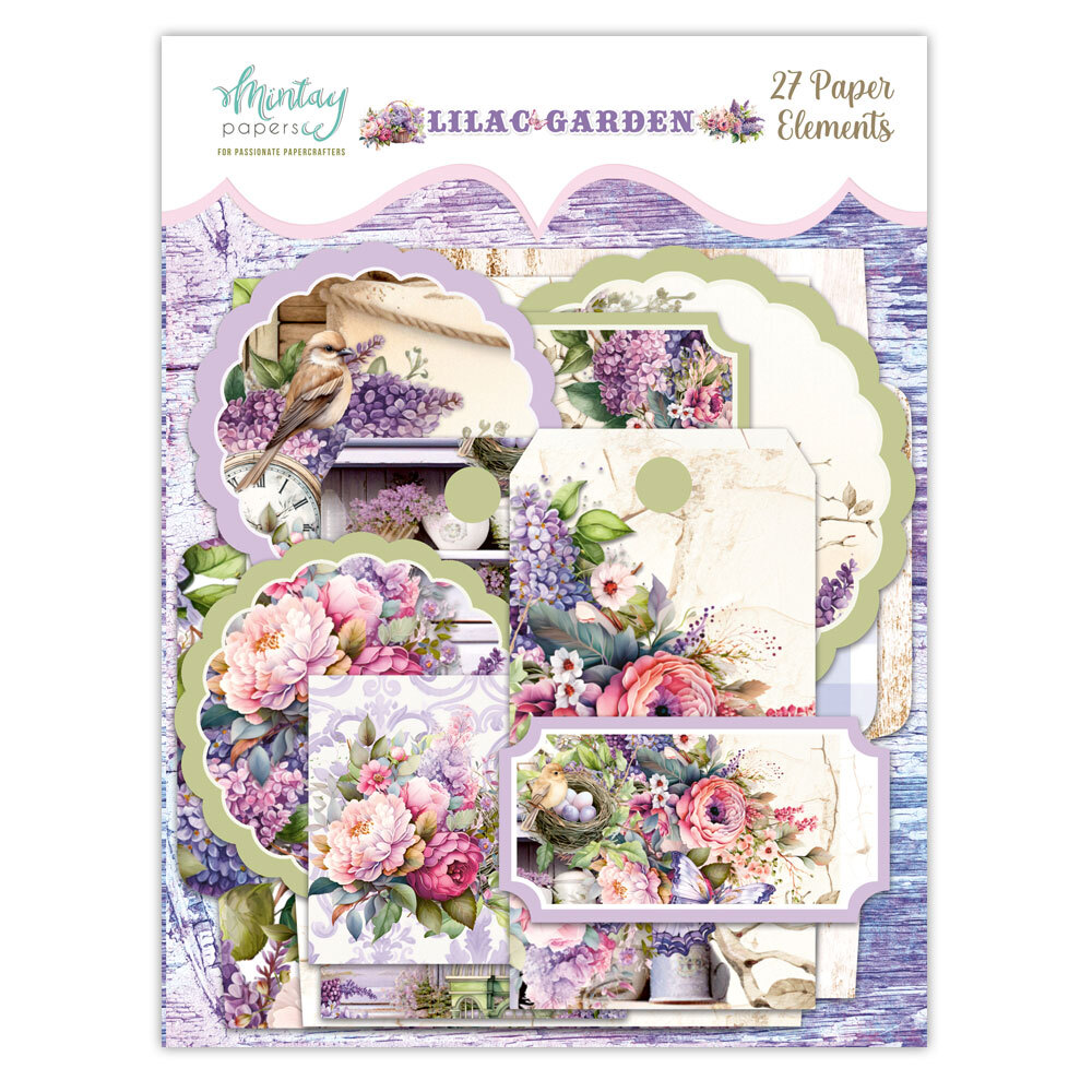 Mintay Papers Elements 27/Pkg Lilac Garden