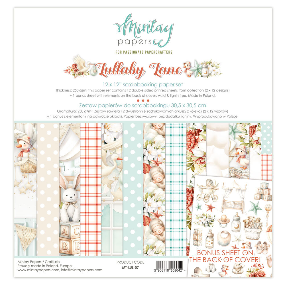 Mintay Papers 12x12 Papers 240gsm Lullaby Lane