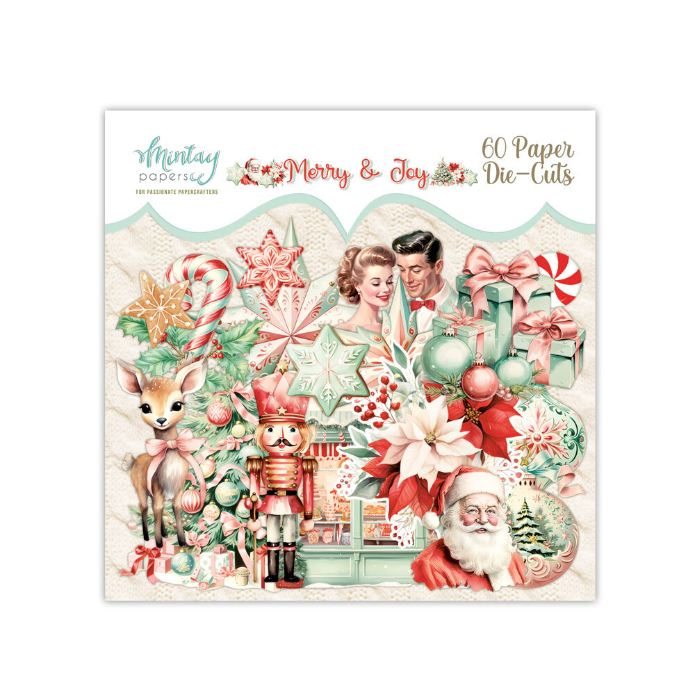 Mintay Papers Die Cuts 60/Pkg Merry & Joy