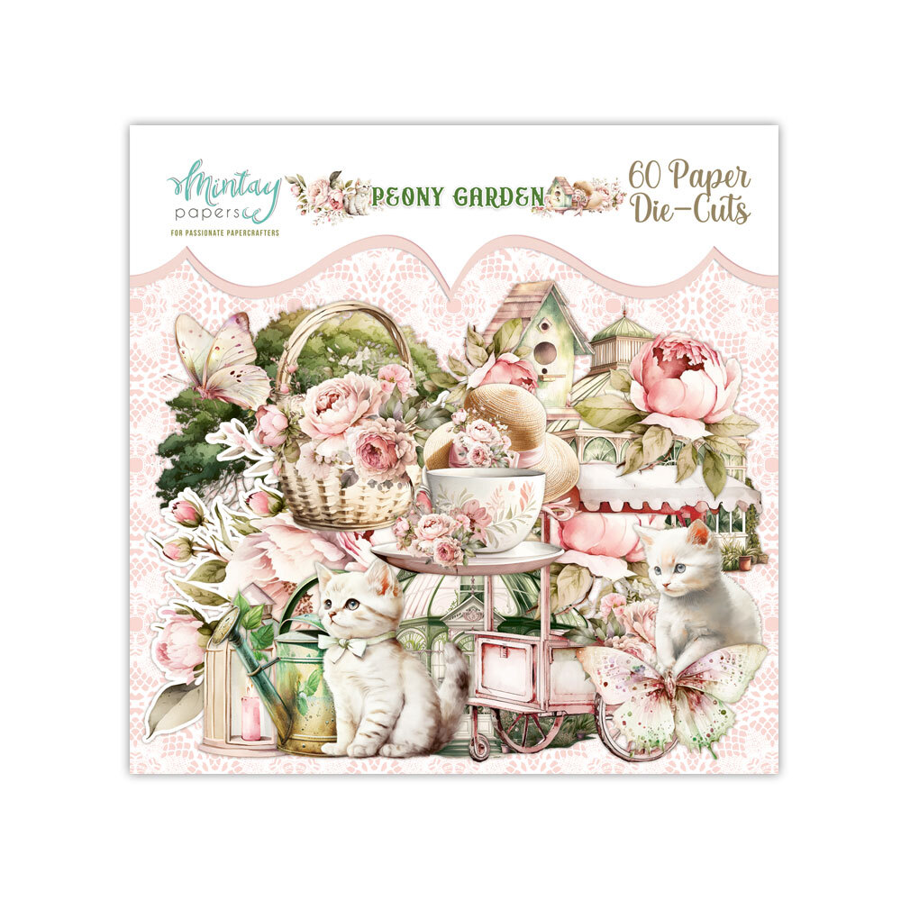 Mintay Papers Die Cuts 60/Pkg Peony Garden