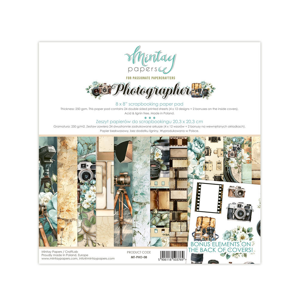 Mintay Papers 8x8 Papers 240gsm 24 Sheets Photographer