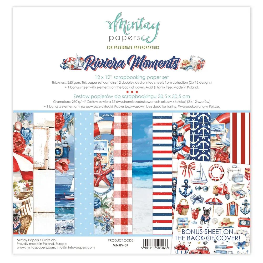 Mintay Papers 12x12 Papers 240gsm Riviera Moments