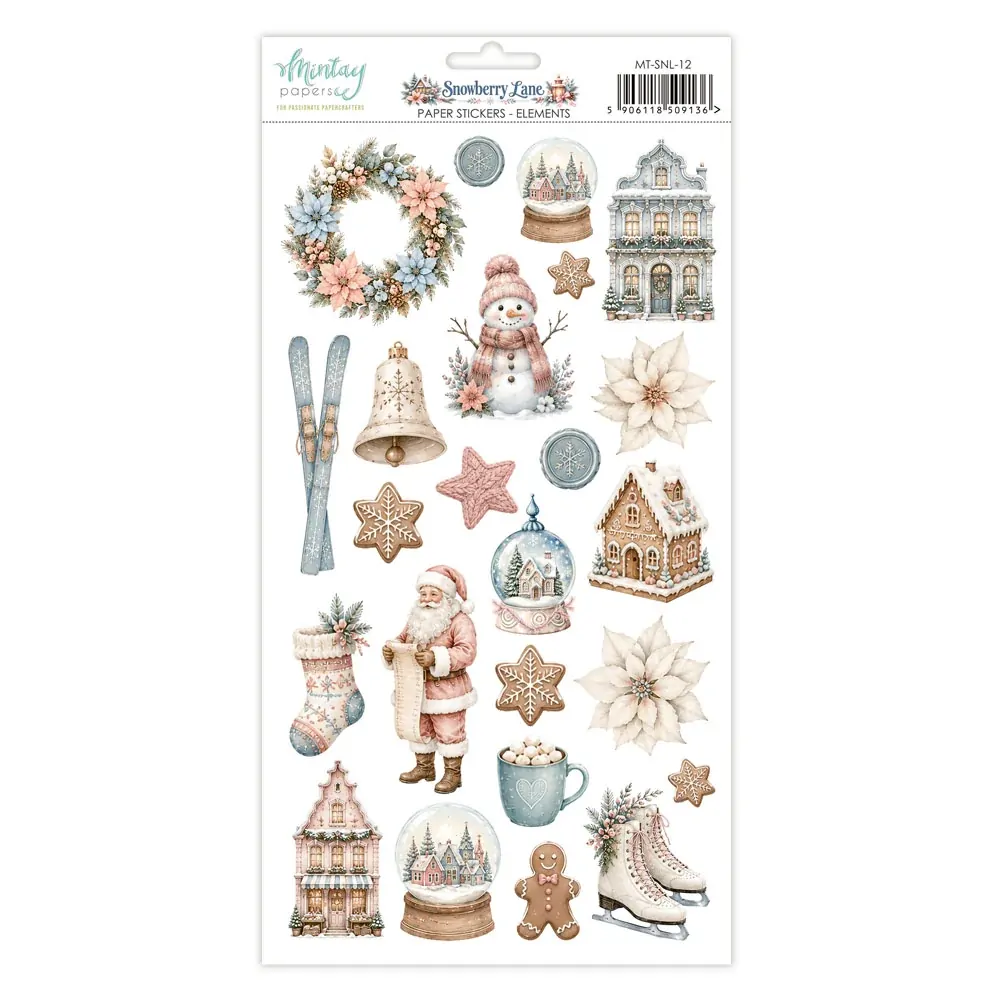 Mintay Papers 6x12 Stickers Sheet Snowberry Lane