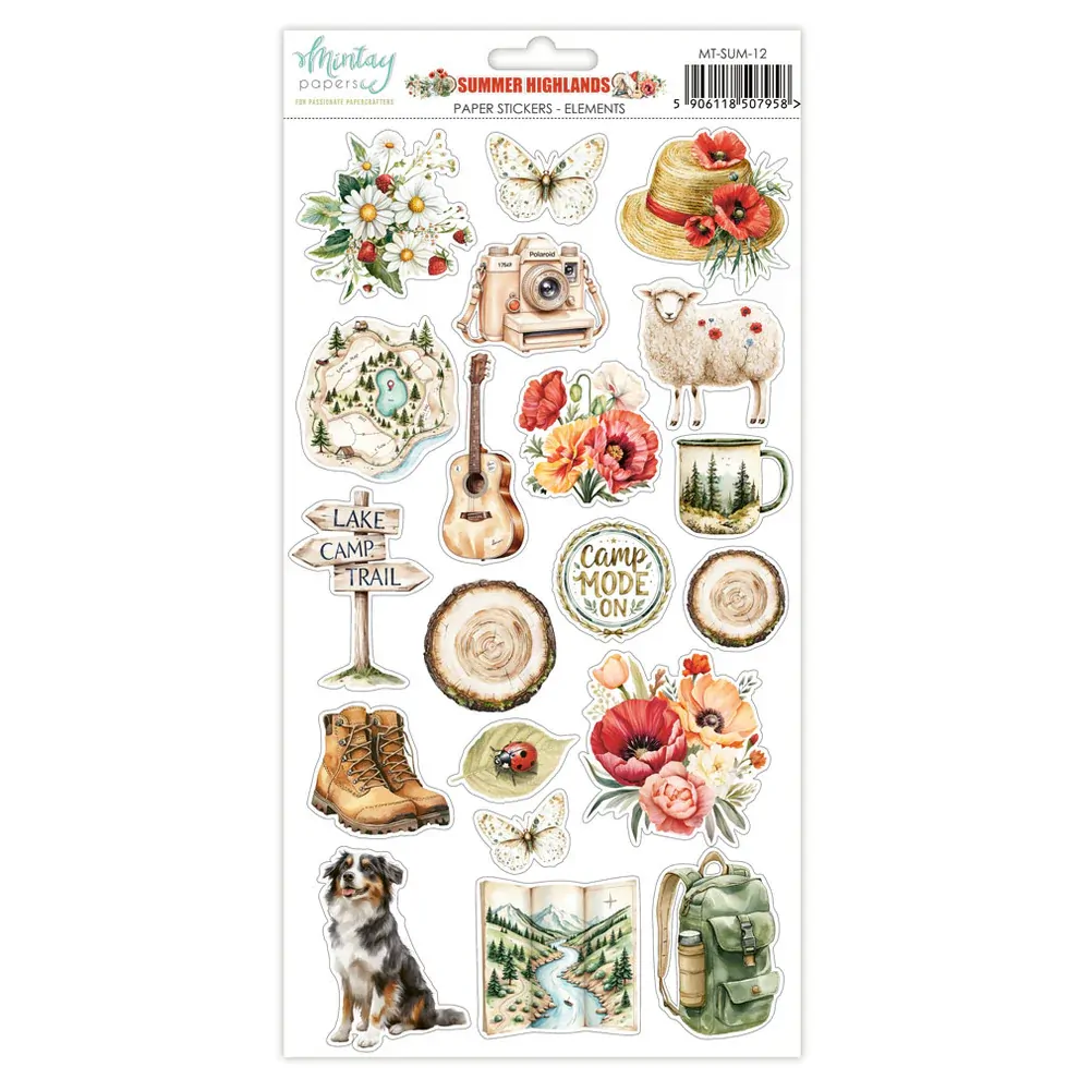 Mintay Papers 6x12 Stickers Sheet Summer Highlands