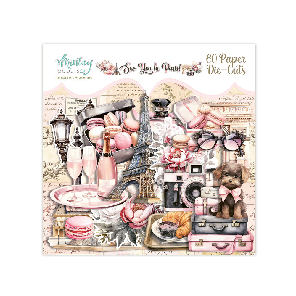Mintay Papers Die Cuts 60/Pkg See You In Paris