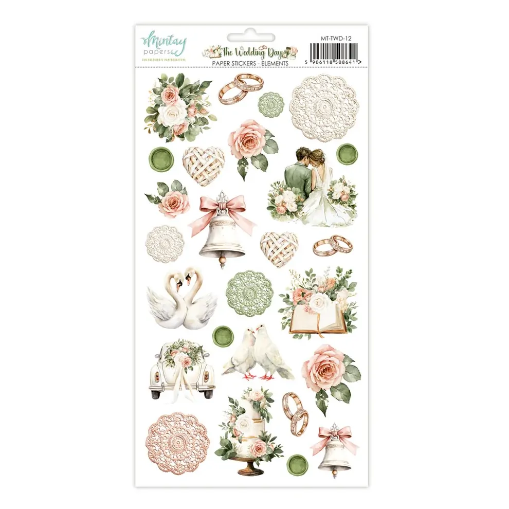 Mintay Papers 6x12 Stickers Sheet The Wedding Day