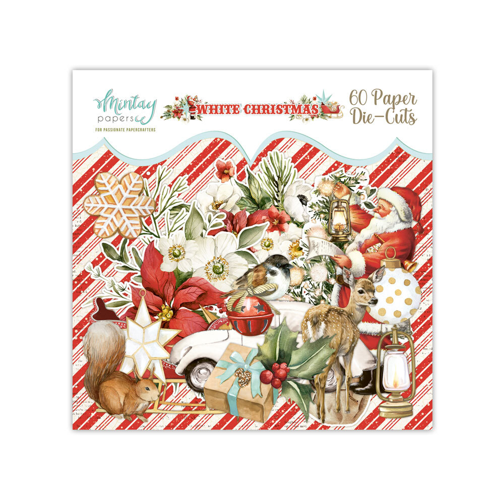 Mintay Papers Die Cuts 60/Pkg White Christmas