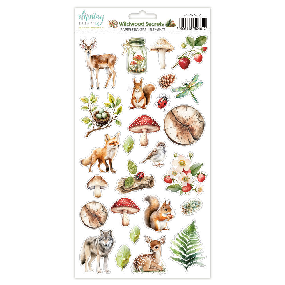 Mintay Papers 6x12 Stickers Sheet Wildwood Secrets