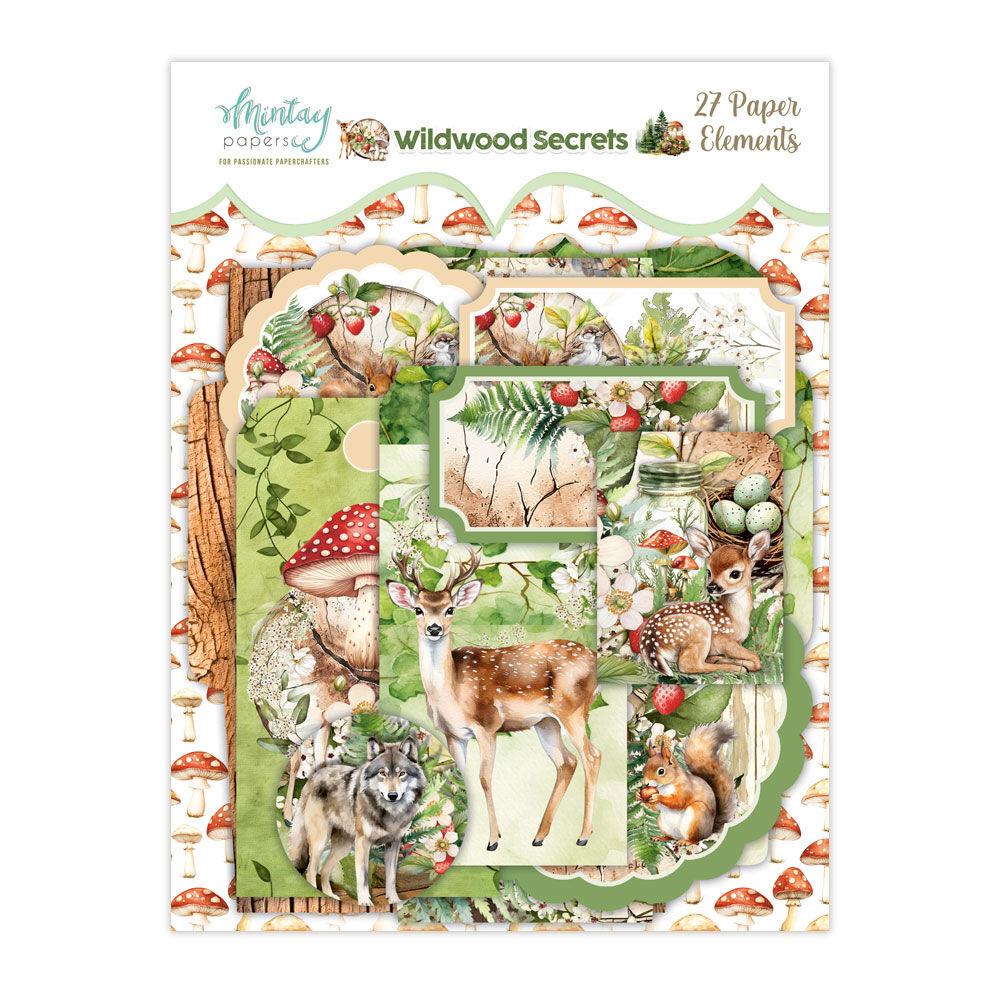 Mintay Papers Elements 27/Pkg Wildwood Secrets