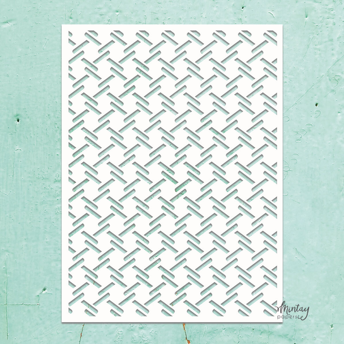 Mintay Kreativa Stencil 13 - Checkered Plate