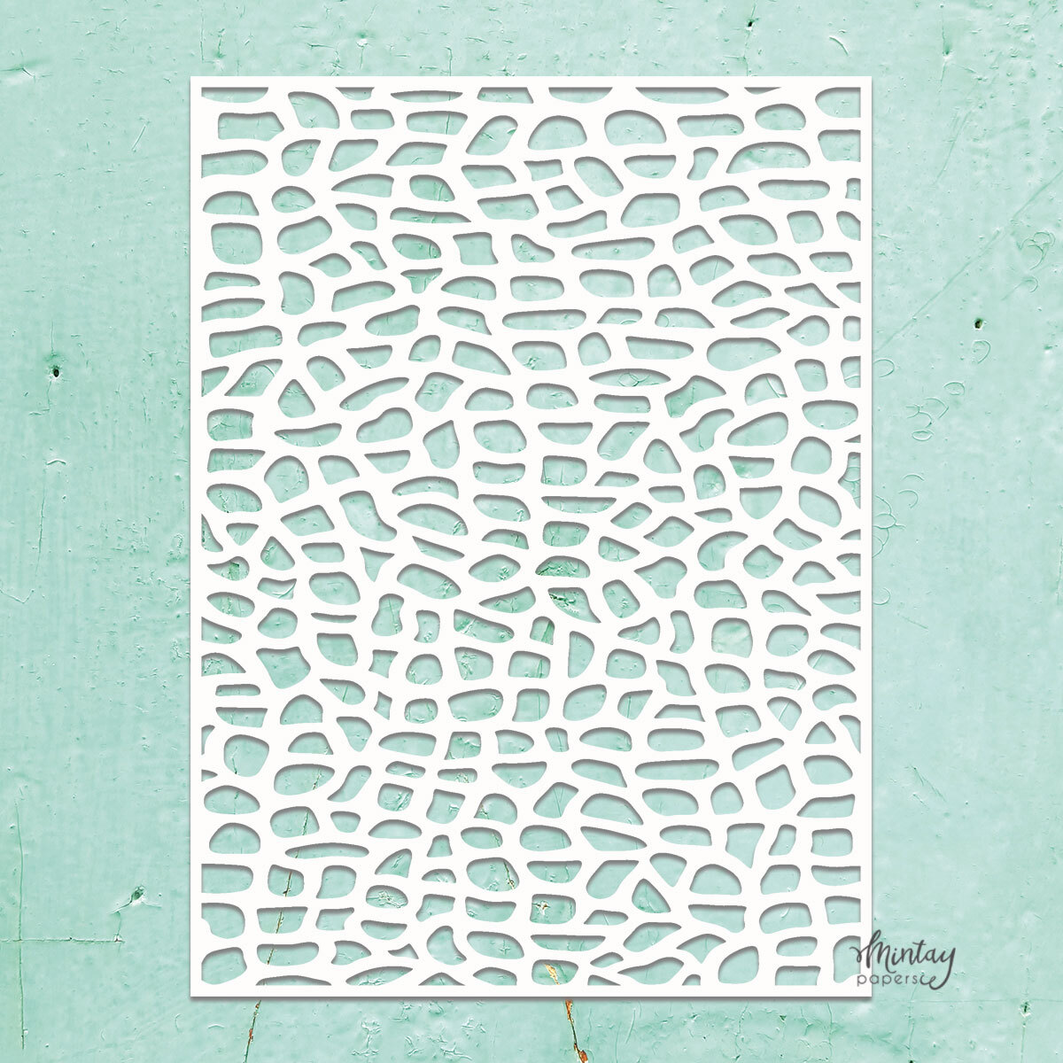 Mintay Kreativa Stencil 16 - Stone Wall