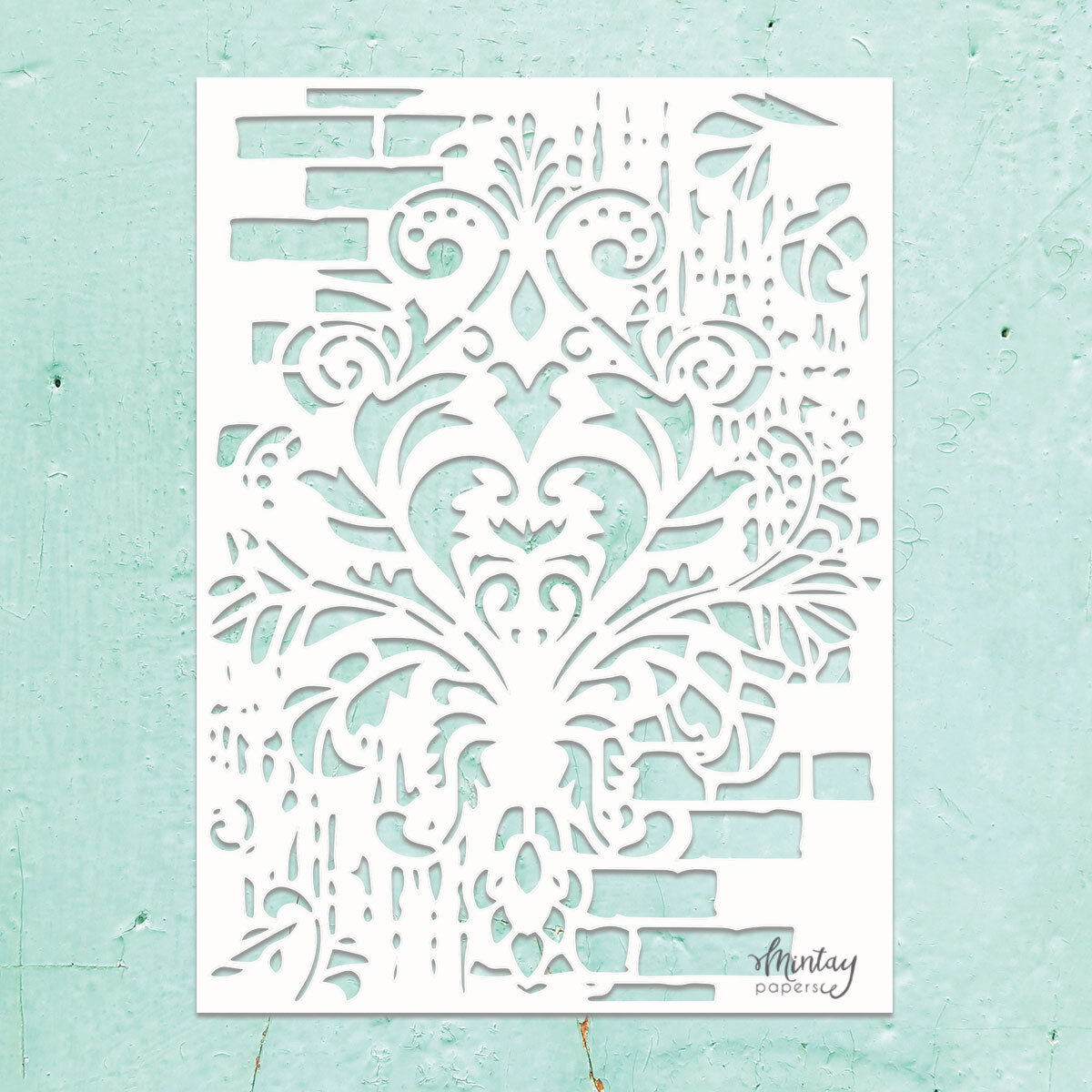 Mintay Kreativa Stencil 19 - Decorated Wall
