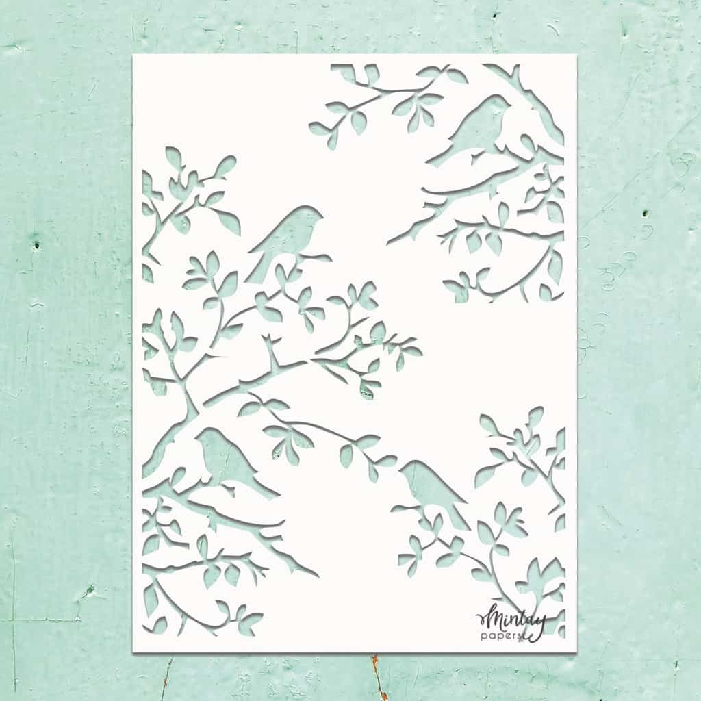 Mintay Kreativa Stencil 25 - Birds