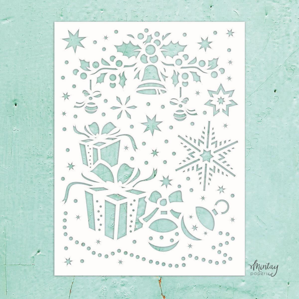 Mintay Kreativa Stencil 38 - Christmas Mix