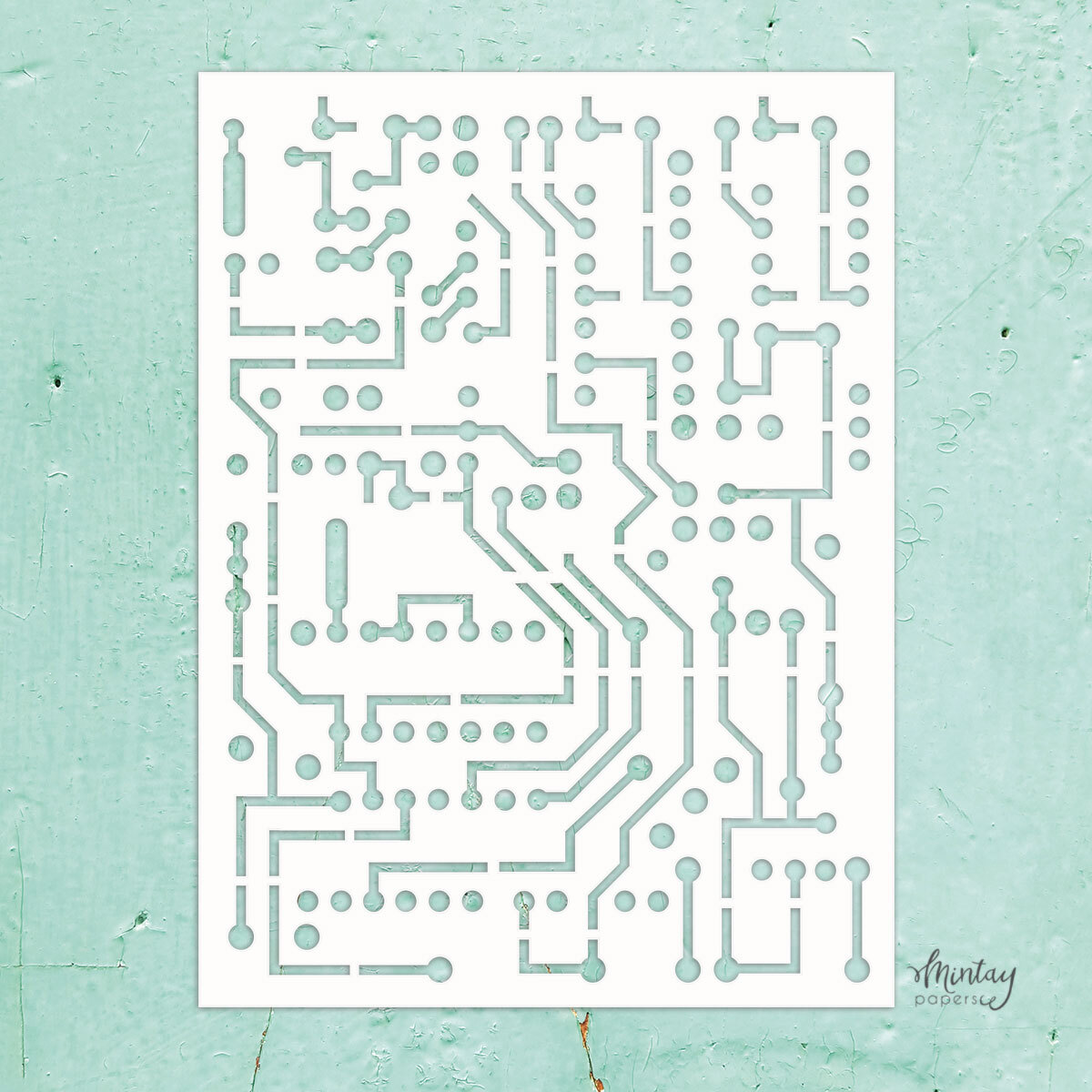 Mintay Kreativa Stencil 39 - Circuit Board