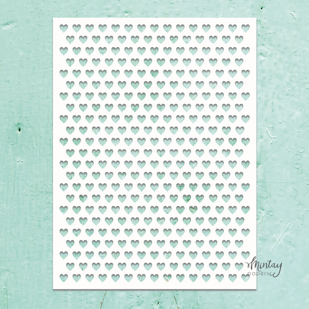 Mintay Kreativa Stencil 43 - Heart To Heart