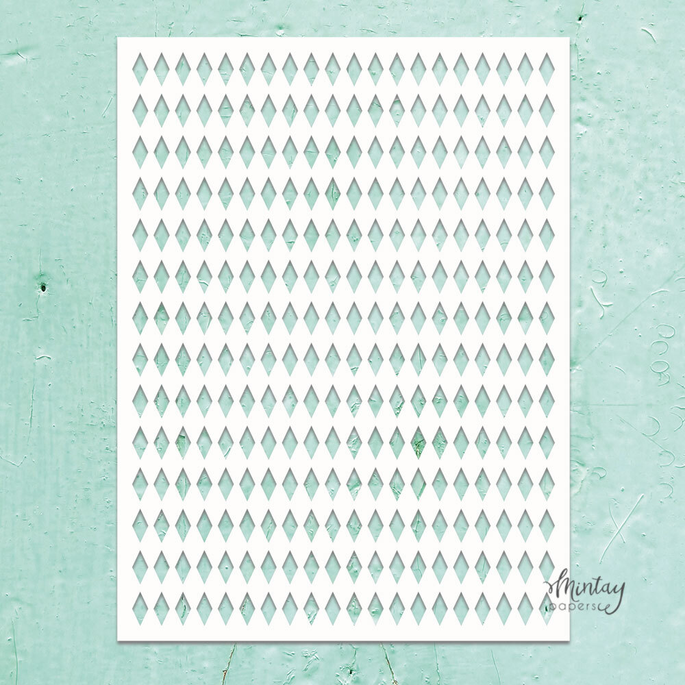 Mintay Kreativa Stencil 48 - Mini Diamonds