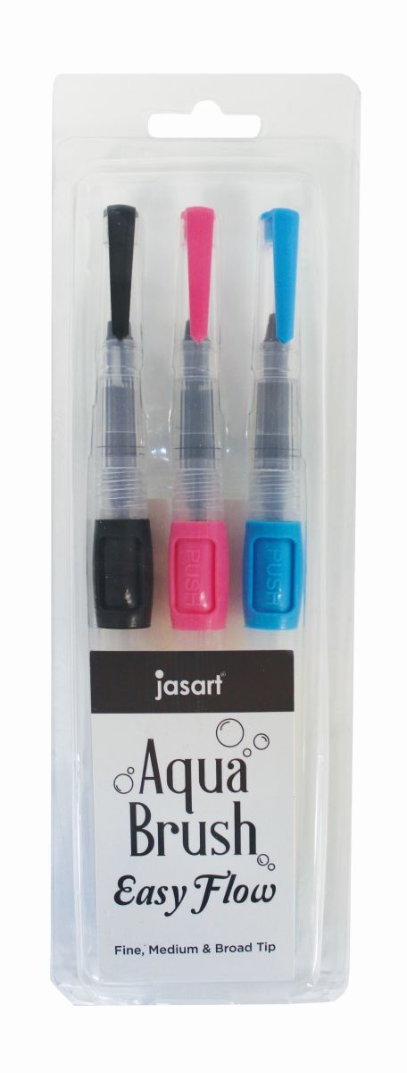 Jasart Easy Flow Waterbrush Set 3/pk Aqua Brush Set 