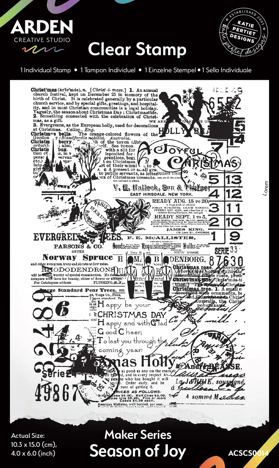 Arden Creative Clear Stamp Set - Maker Series - Season of Joy Background