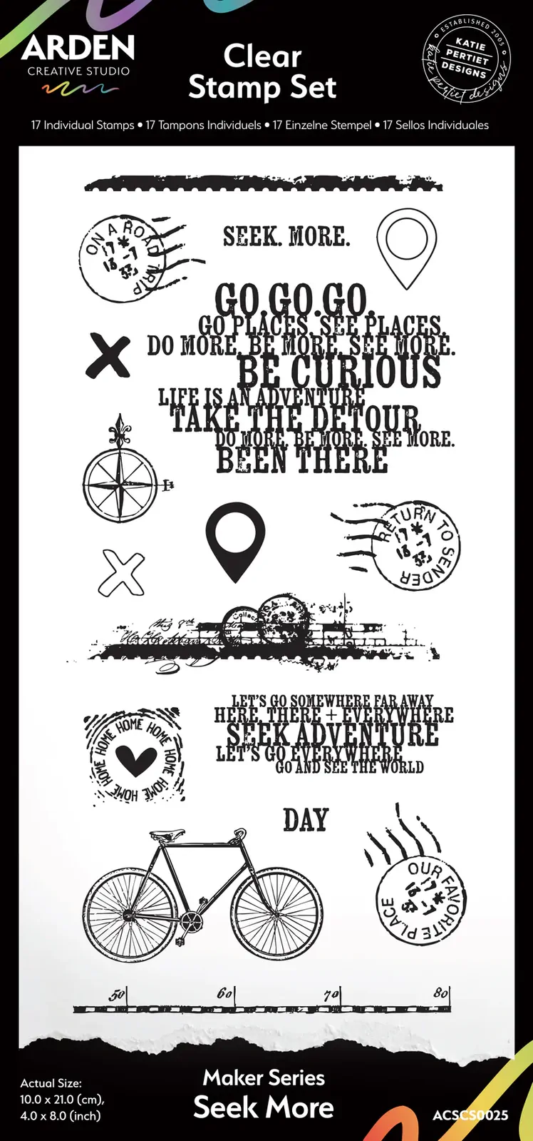 Arden Creative Clear Stamp Set - Maker Series - Seek More