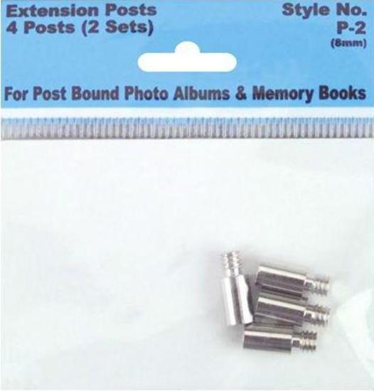 Pack Extension Screw Posts 8mm 4 Posts/Pkg (2 Sets) 