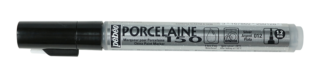 Pebeo Porcelaine 150 China Paint Markers 1.2mm Silver