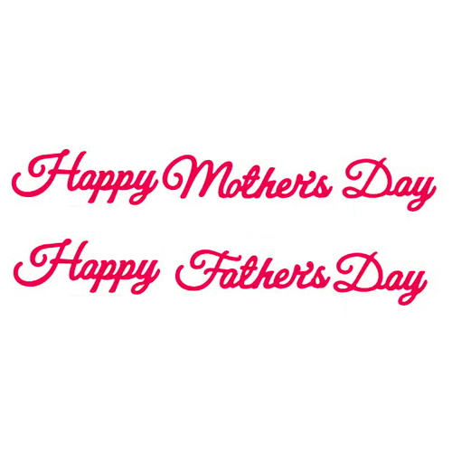 Presscut Die Happy Mother's Father's Day (4pcs) PCD117 