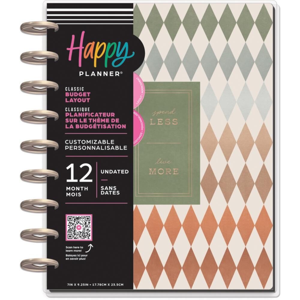 Happy Planner - Classic Budget Layout - 12 Month Undated - Terracotta & Sage