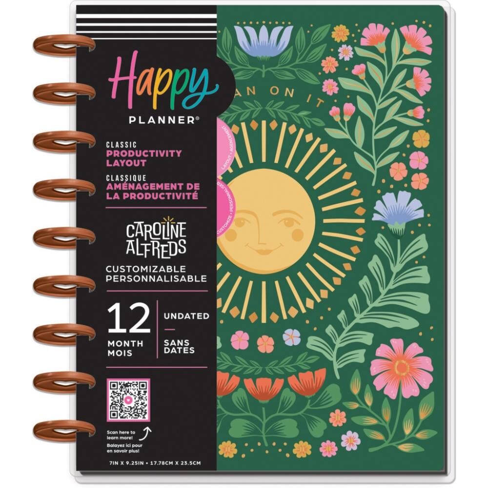 Happy Planner - Classic Productivity Layout - 12 Month Undated - Golden Meadow
