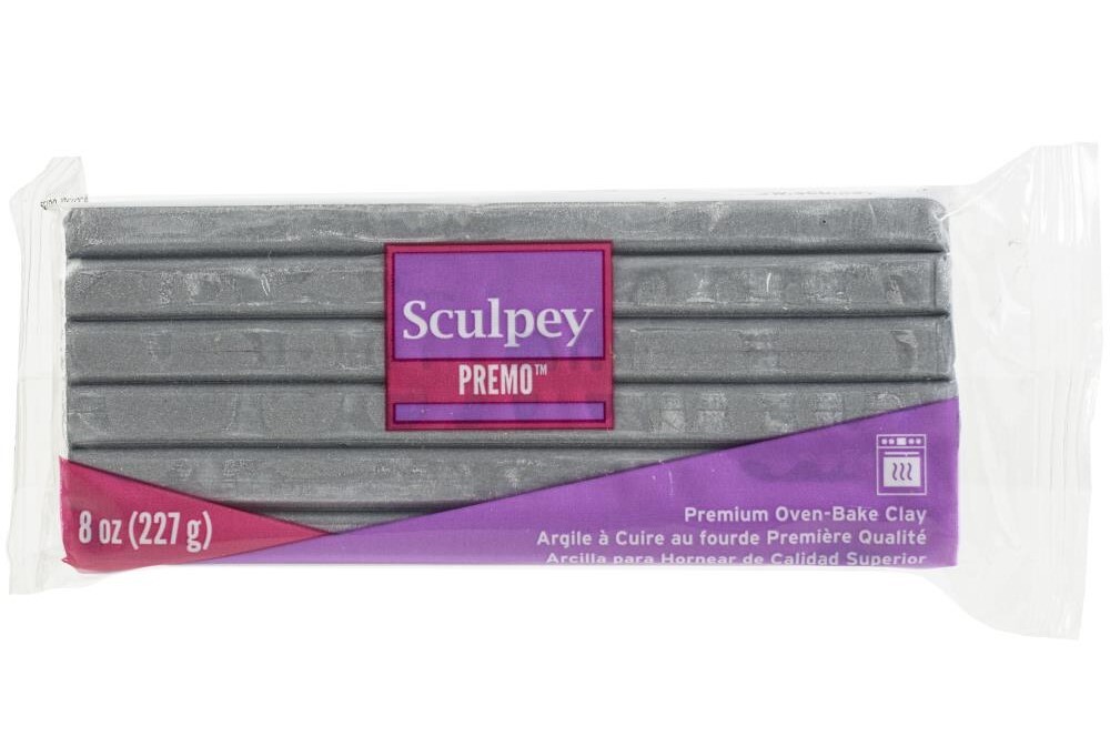 Sculpey Premo Oven-Bake Modelling Clay 227g Gray Granite
