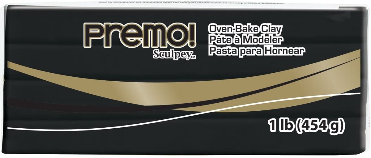 Sculpey Premo Oven-Bake Modelling Clay 1 lb 454g Black