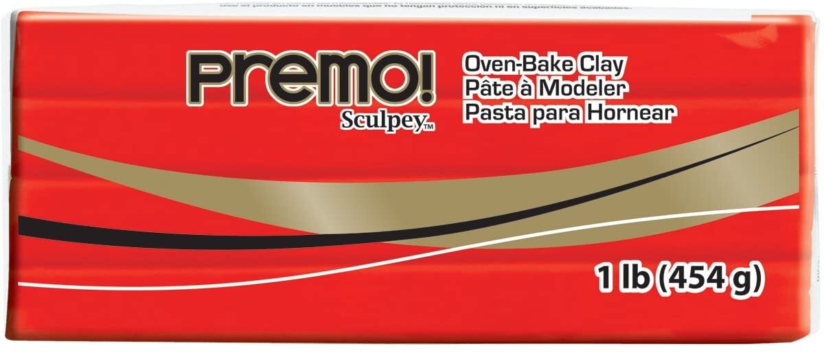 Sculpey Premo Oven-Bake Modelling Clay 1 lb 454g Cadmium Red Hue