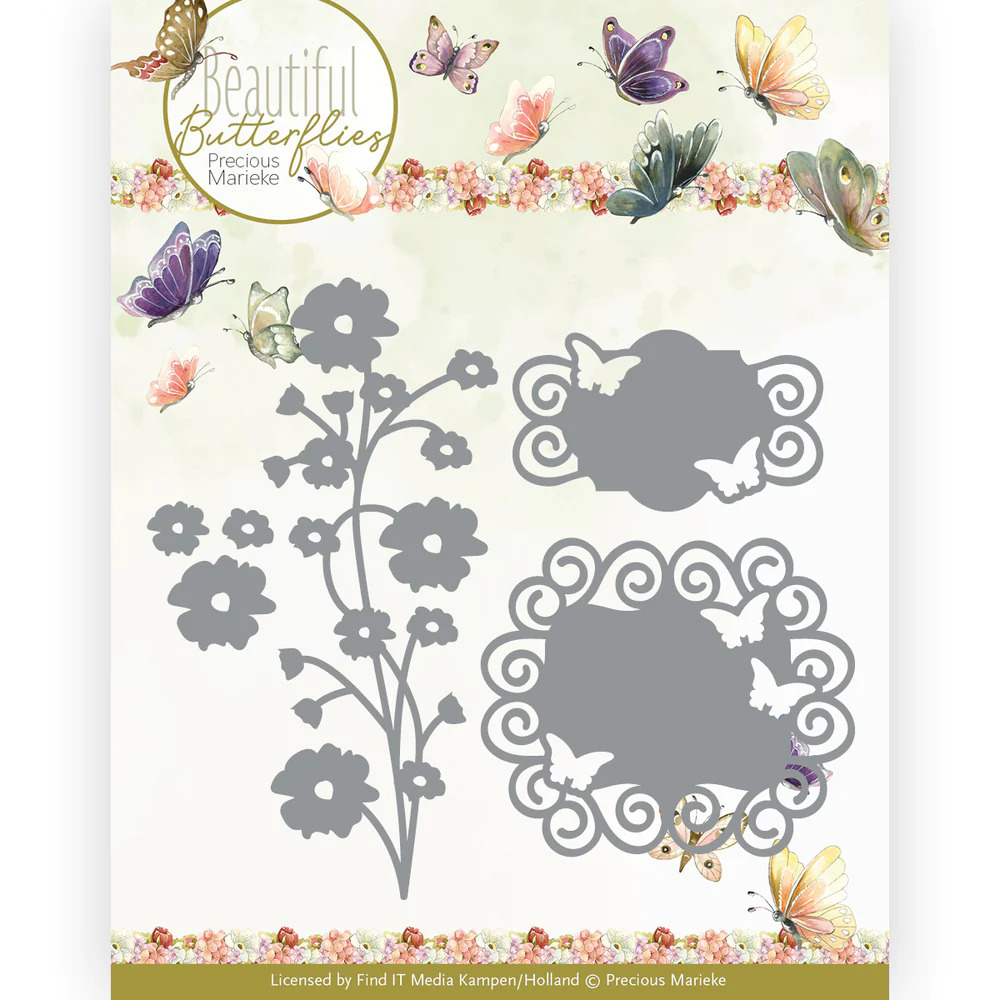 Precious Marieke Die - Beautiful Butterflies - Butterfly Labels - PM10256