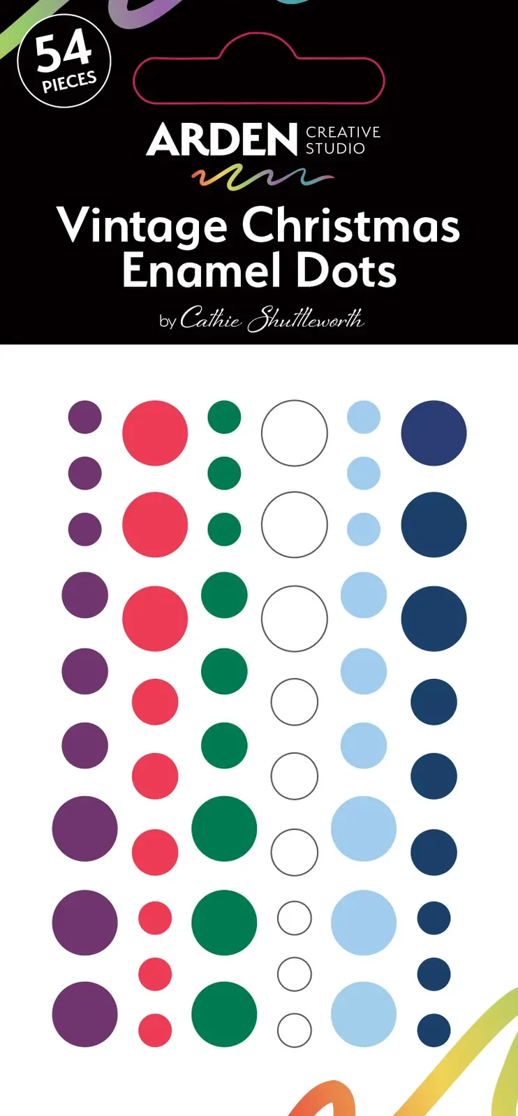 Arden Creative Enamel Dots - Vintage Christmas