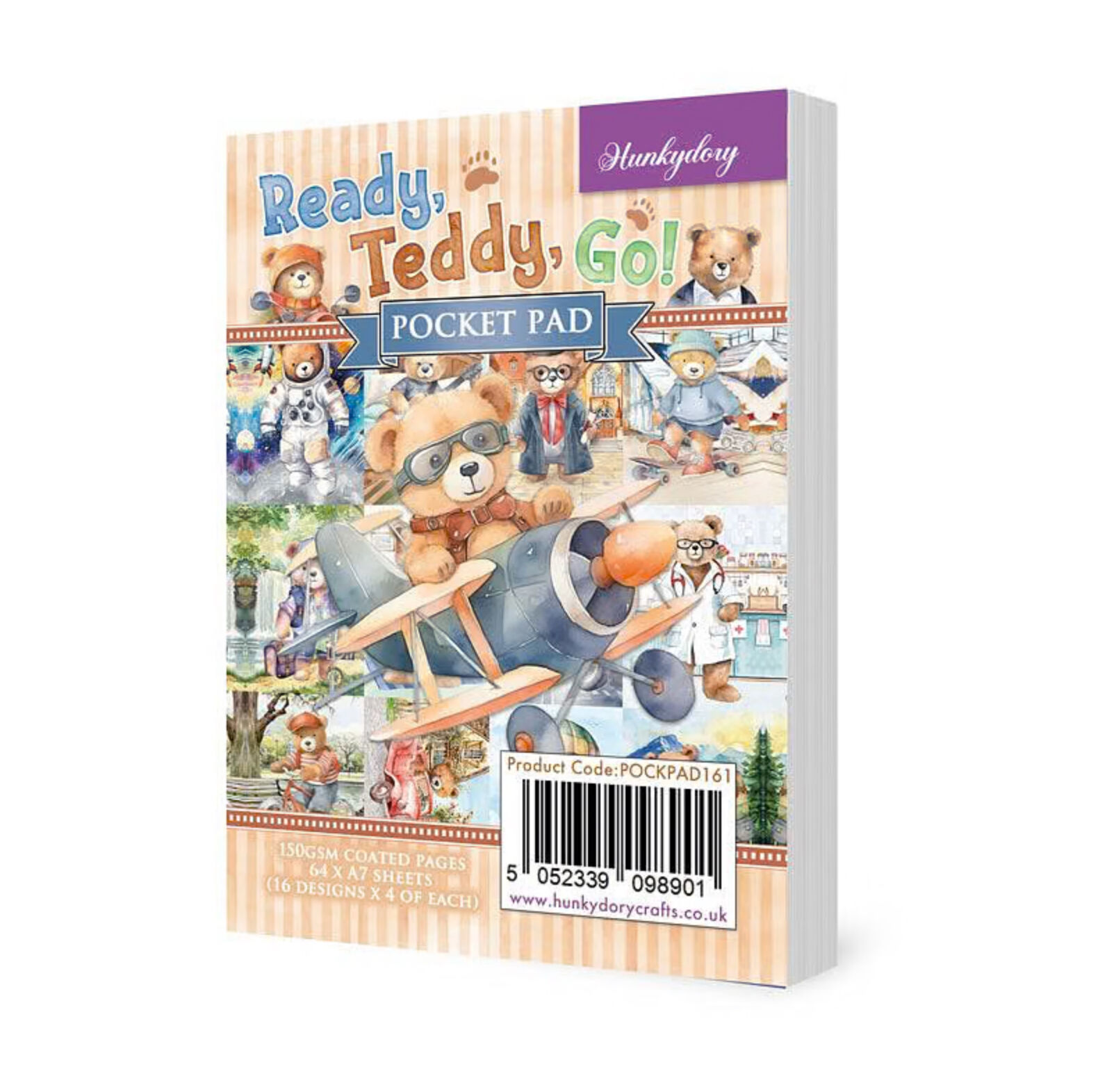 Hunkydory Crafts Ready, Teddy, Go! Pocket Pad