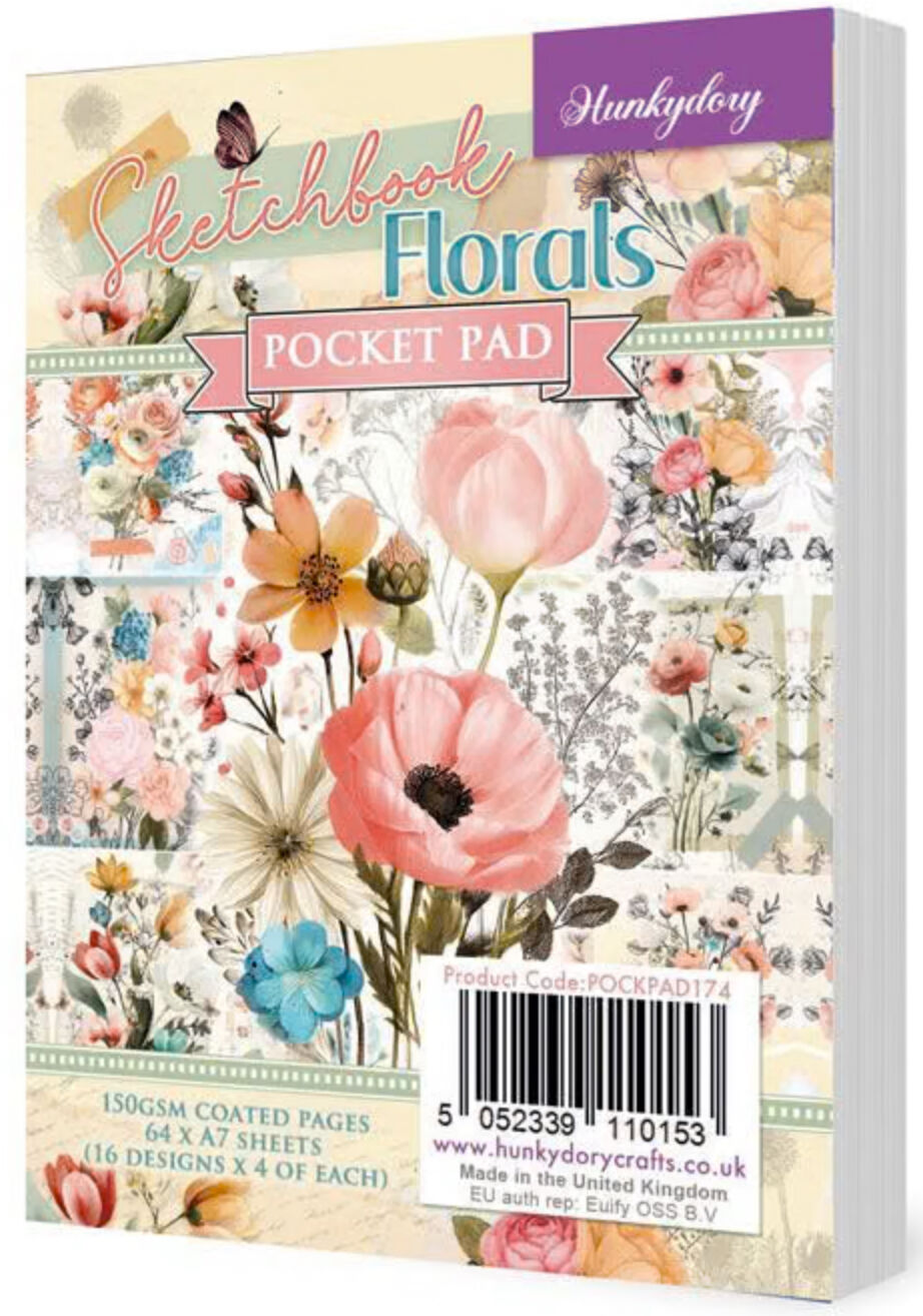 Hunkydory Crafts Sketchbook Florals Pocket Pad