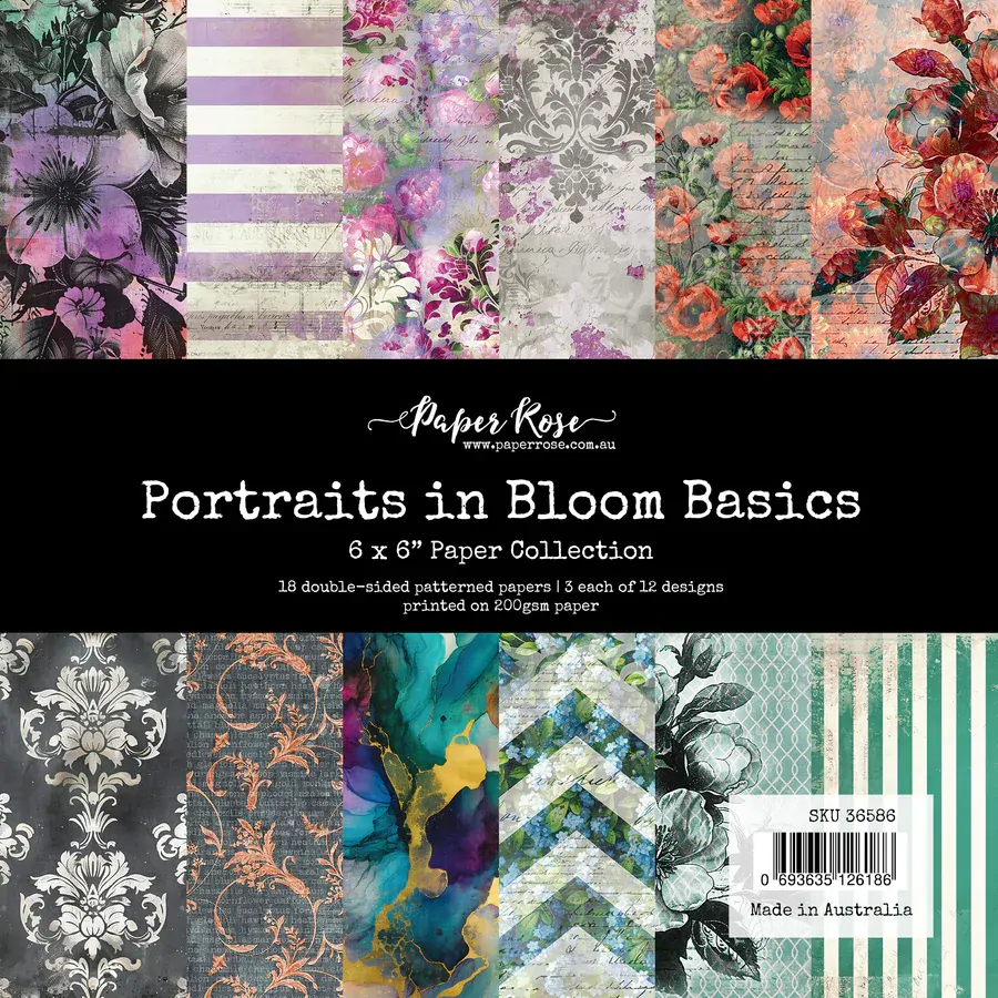 Paper Rose - Portraits in Bloom Basics 6" x 6" Paper Collection
